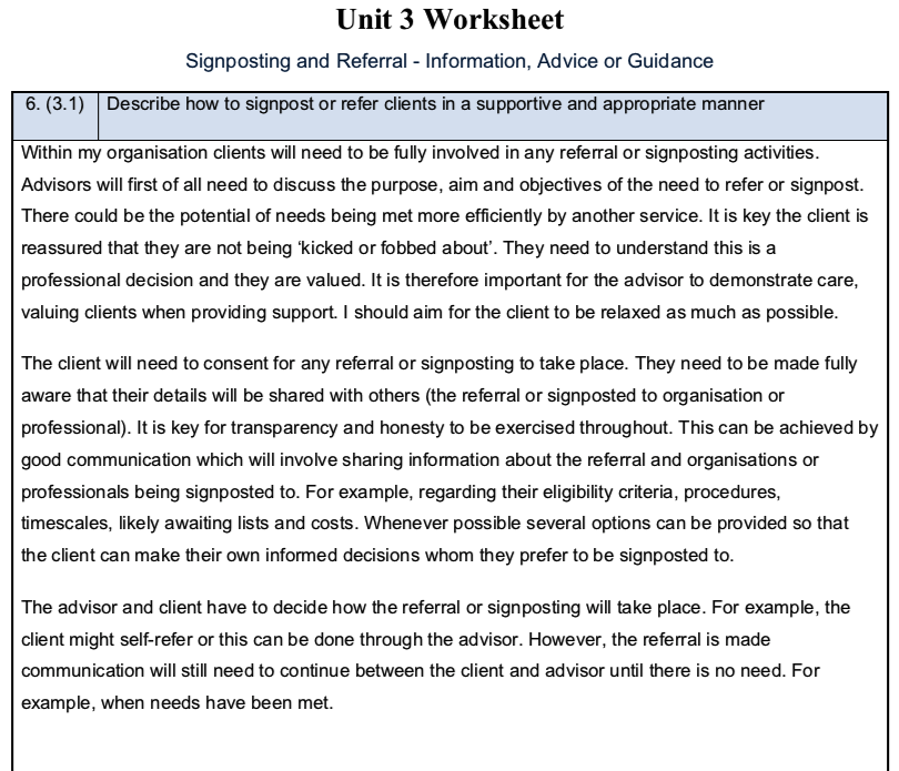 iag level 2 answers unit 3