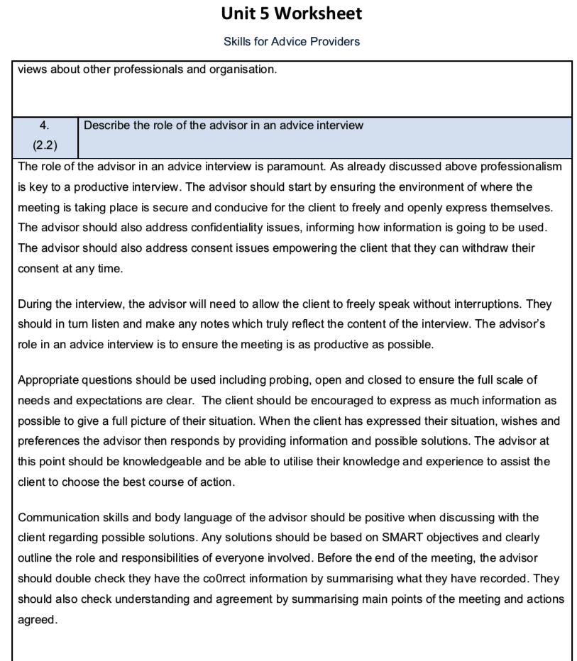 iag level 2 answers unit 5